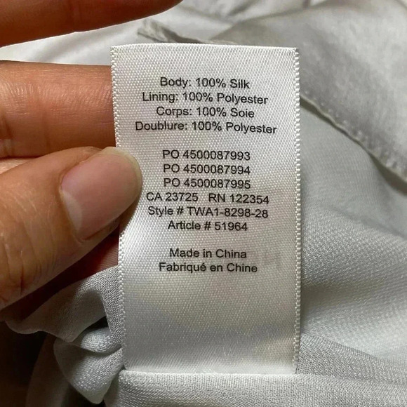 Aritzia White Romper Gray 100% Silk Romper Corbett Small - Picture 11 of 12